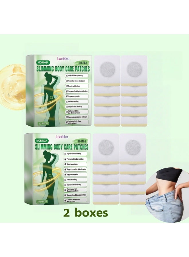 LANISKA 2-PACKS Moringa Slimming Body Care Patches | 10-in-1 Slimming Heating Patches (10 patches/box) - Image 1